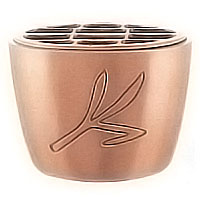 Flowers pot 16cm - 6,2in In bronze, with steel inner, ground attached 2206/A