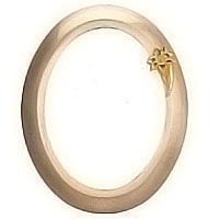 Oval photo frame 9x12cm - 3,5x4,7in In bronze, wall attached 1230