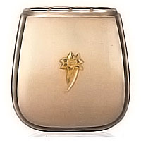 Flowers pot 19cm-7,80in In bronze, with steel inner, wall attached 2397/A