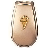 Flowers vase 20cm-8in In bronze, with copper inner, ground attached 2336/R