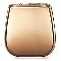 Flowers pot 19cm-7,80in In bronze, with plastic inner, wall attached 2213/P