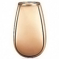 Flowers vase 20cm-8in In bronze, with copper inner, ground attached 2211/R