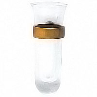 Orchid stand 10cm-3,9in In glass with bronze wing, wall attached 50340