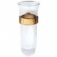 Orchid stand 10cm-3,9in In glass with golden stell wing, wall attached 50340/D