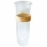 Orchid stand 10cm-3,9in In glass with Botticino marble wing, wall attached 50340/MB
