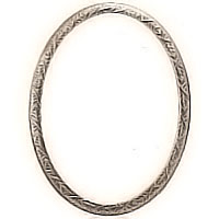 Oval photo frame 11x15cm - 4,3x6in In bronze, wall attached 1258