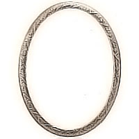 Oval photo frame 8x10cm - 3x4in In bronze, wall attached 1259