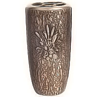 Flowers vase 20cm - 8in In bronze, with copper inner, wall attached 2581/R