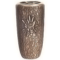 Flowers vase 20cm - 8in In bronze, with plastic inner, ground attached 2579/P