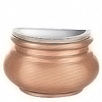 Flowers pot 13cm - 5in In bronze, with copper inner, wall attached 2550/R