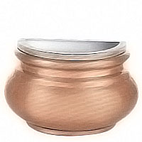 Flowers pot 13cm - 5in In bronze, with plastic inner, wall attached 2550/P
