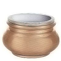 Flowers pot 13cm - 5in In bronze, with plastic inner, ground attached 2551/P