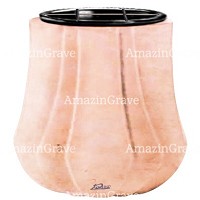 Vasca portafiori Leggiadra 19cm In marmo Rosa Bellissimo, interno in plastica