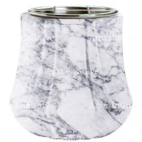 Blumenkäste Leggiadra 19cm Carrara Marmor, stahl Innen