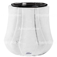 Flowers pot Leggiadra 19cm - 7,5in In Sivec marble, plastic inner