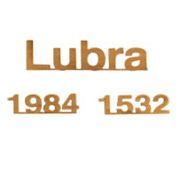 Letras y números MBS, en varios tamaños Pieza única recortada de bronce