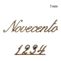 Lettere e numeri Novecento, in varie misure Pezzo unico traforato in bronzo da 5mm
