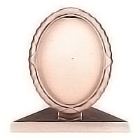 Oval photo frame 9x12cm - 3,5x4,7in In bronze, ground attached 1234