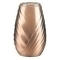 Flowers vase 20cm - 8in In bronze, with copper inner, ground attached 2537/R