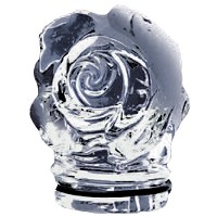 Pequeña rosa de crystal 7,5 cm Decoración para lámparas funerarias