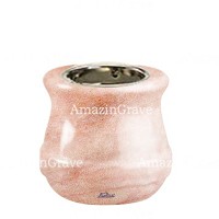 Basis von grablampe Calyx 10cm Rosa Portugal Marmor, mit vernickelt Einbauring