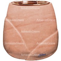 Flowers pot Liberti 19cm - 7,5in In Pink Portugal marble, copper inner