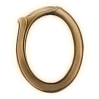 Oval photo frame 11x15cm - 4,3x5,9in In bronze, wall attached 1268