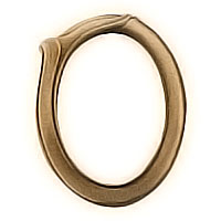 Oval photo frame 13x18cm - 5,1x7,1in In bronze, wall attached 1269