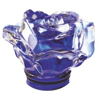 Blue crystal Rose 10cm - 3,9in Decorative flameshade for lamps