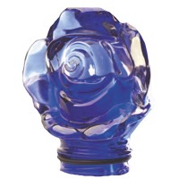 Blue crystal Frontal rose 9,5cm - 3,9in Decorative flameshade for lamps
