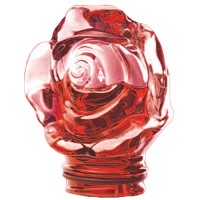 Red crystal Frontal rose 9,5cm - 3,9in Decorative flameshade for lamps