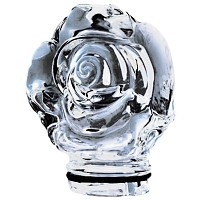 Rosa delante de crystal 9,5cm Decoración para lámparas funerarias