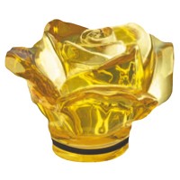 Yellow crystal Rose 10cm - 3,9in Decorative flameshade for lamps