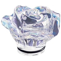 Iridescent crystal Rose 10cm - 3,9in Decorative flameshade for lamps