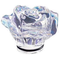 Rose de cristal irisé 10cm Décoration de lampes funéraires