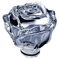 Rosa de tierra de crystal 13cm Decoración para lámparas funerarias