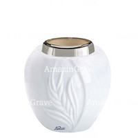 Base for grave lamp Spiga 10cm - 4in In Sivec marble, with steel ferrule