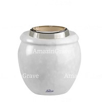 Base for grave lamp Amphòra 10cm - 4in In Sivec marble, with steel ferrule