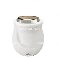 Base for grave lamp Gondola 10cm - 4in In Sivec marble, with steel ferrule