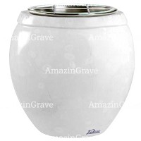 Flowers pot Amphòra 19cm - 7,5in In Sivec marble, steel inner