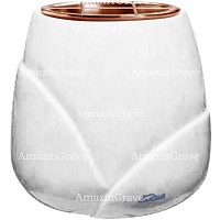 Flowers pot Liberti 19cm - 7,5in In Sivec marble, copper inner