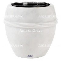 Flowers pot Chordè 19cm - 7,5in In Sivec marble, plastic inner