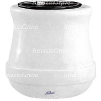 Flowers pot Calyx 19cm - 7,5in In Sivec marble, plastic inner