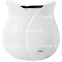 Vasca portafiori Tulipano 19cm In marmo Sivec, interno in plastica