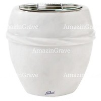 Flowers pot Chordè 19cm - 7,5in In Sivec marble, steel inner