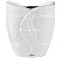 Flowers pot Gres 19cm - 7,5in In Sivec marble, plastic inner