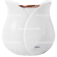 Vasca portafiori Tulipano 19cm In marmo Sivec, interno in rame