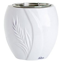 Flowers pot Spiga 19cm - 7,5in In Sivec marble, steel inner