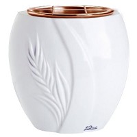 Flowers pot Spiga 19cm - 7,5in In Sivec marble, copper inner