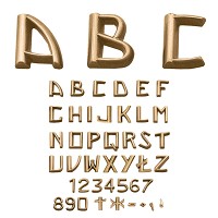 Letters and numbers Thomas, in various sizes Individual bronze lettering